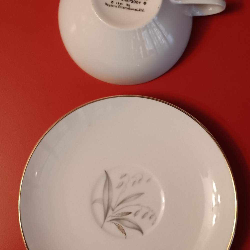 Vintage 1961 Golden Rhapsody Tea Cup and Saucer Kaysons Fine China Japan - Picture 3 of 9